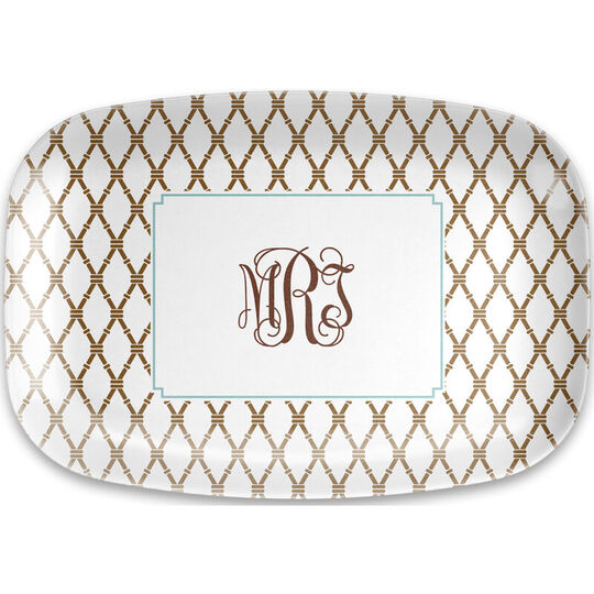 Bamboo Brown and Slate Melamine Platter